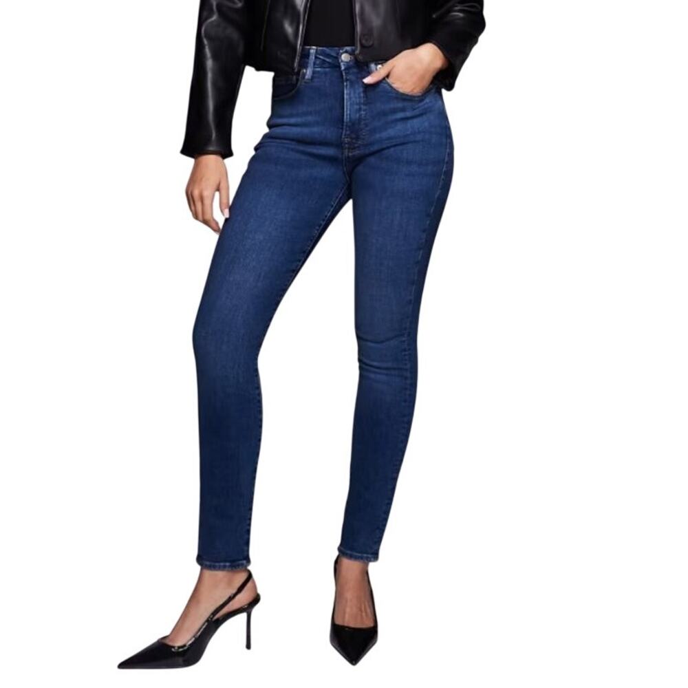 Good American Always Fits Good Waist Skinny Jeans in Blue821 Plus Size 14-18